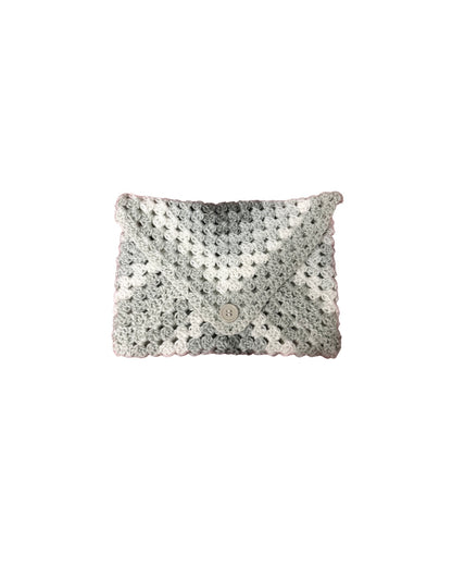 Crochet Book Sleeve — Gray Fade