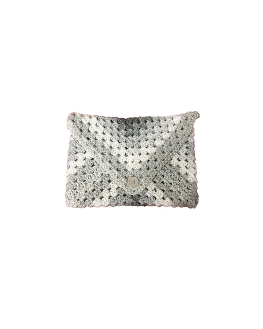 Crochet Book Sleeve — Gray Fade
