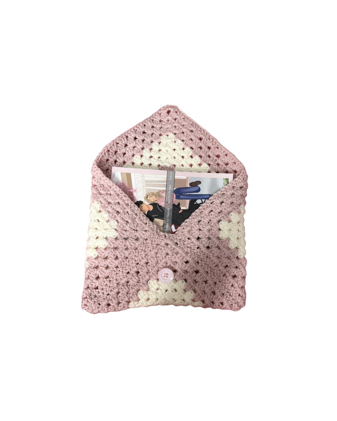 Crochet Book Sleeve — Pink Vanilla