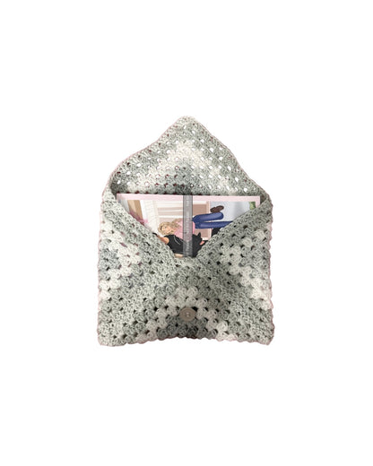 Crochet Book Sleeve — Gray Fade